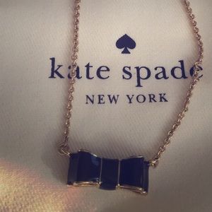 Kate Spade Navy Blue Take a Bow Necklace